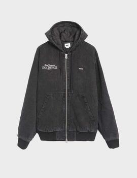 Chaqueta Obey Local Service Zip Up Hood FadedBlack