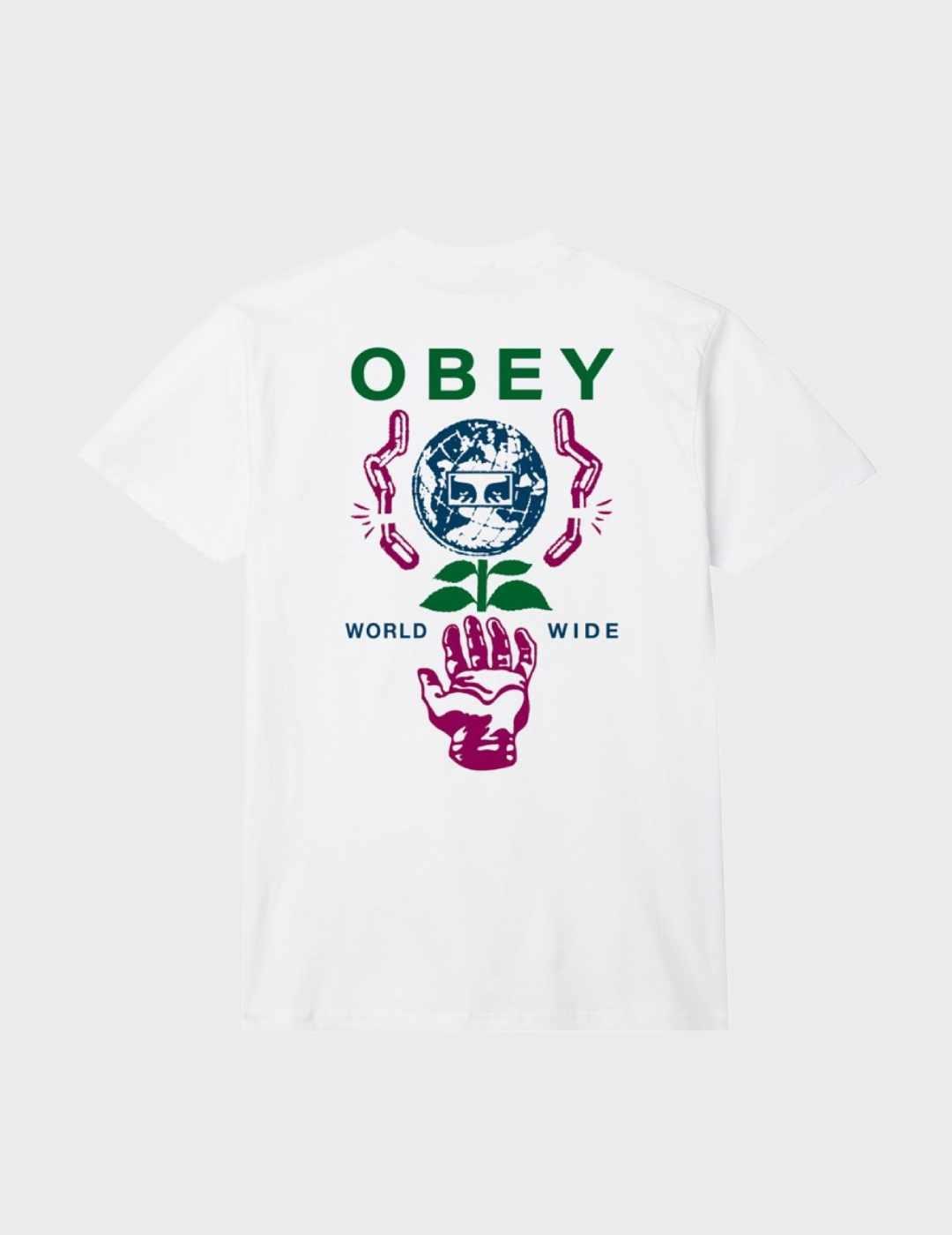 Camiseta Obey Helping Hand White