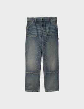 Pantalon Carhartt WIP Double Knee Pant Blue worn u