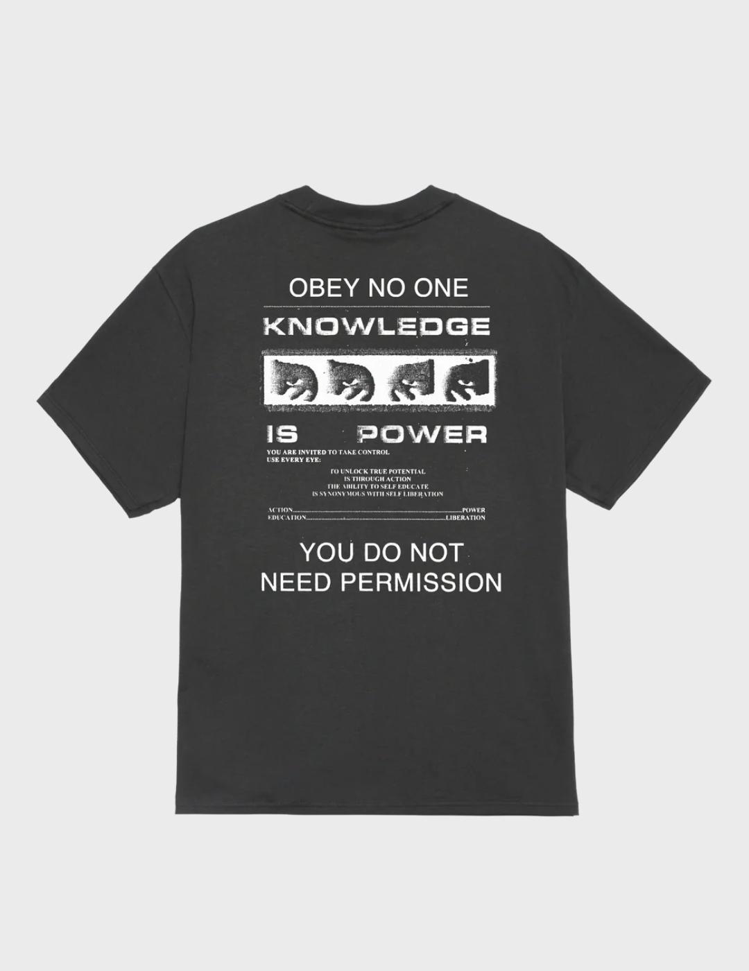 Camiseta Obey Permission Vintage Black