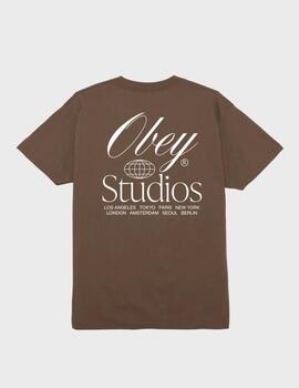 Camiseta Obey Studios Worldwide Silt