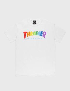 Camiseta Thrasher Rainbow White