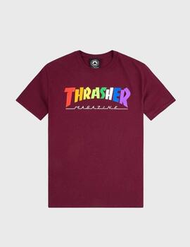 Camiseta Thrasher Rainbow Granate