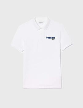 Polo Lacoste Original efecto lavado Piqué de algodón 001Wht