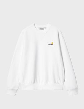 Sudadera Carhartt WIP American Script Sweat White