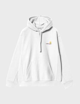 Sudadera Carhartt WIP Hooded American Script Sweat White