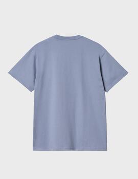 Camiseta Carhartt WIP S/S Chase CharmBlue/Gold