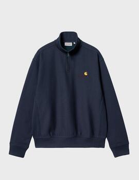 Sudadera Carhartt WIP Half Zip American Script Sweat AirForc