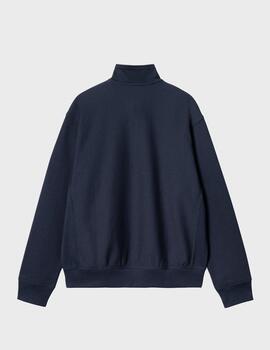 Sudadera Carhartt WIP Half Zip American Script Sweat AirForc