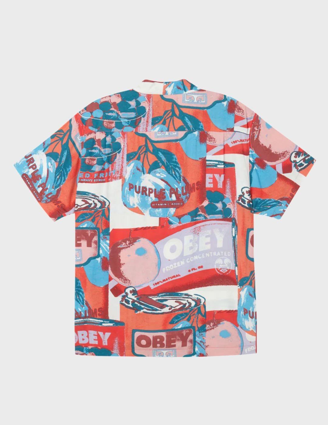 Camisa Obey Fruit Cans Woven Black Multi
