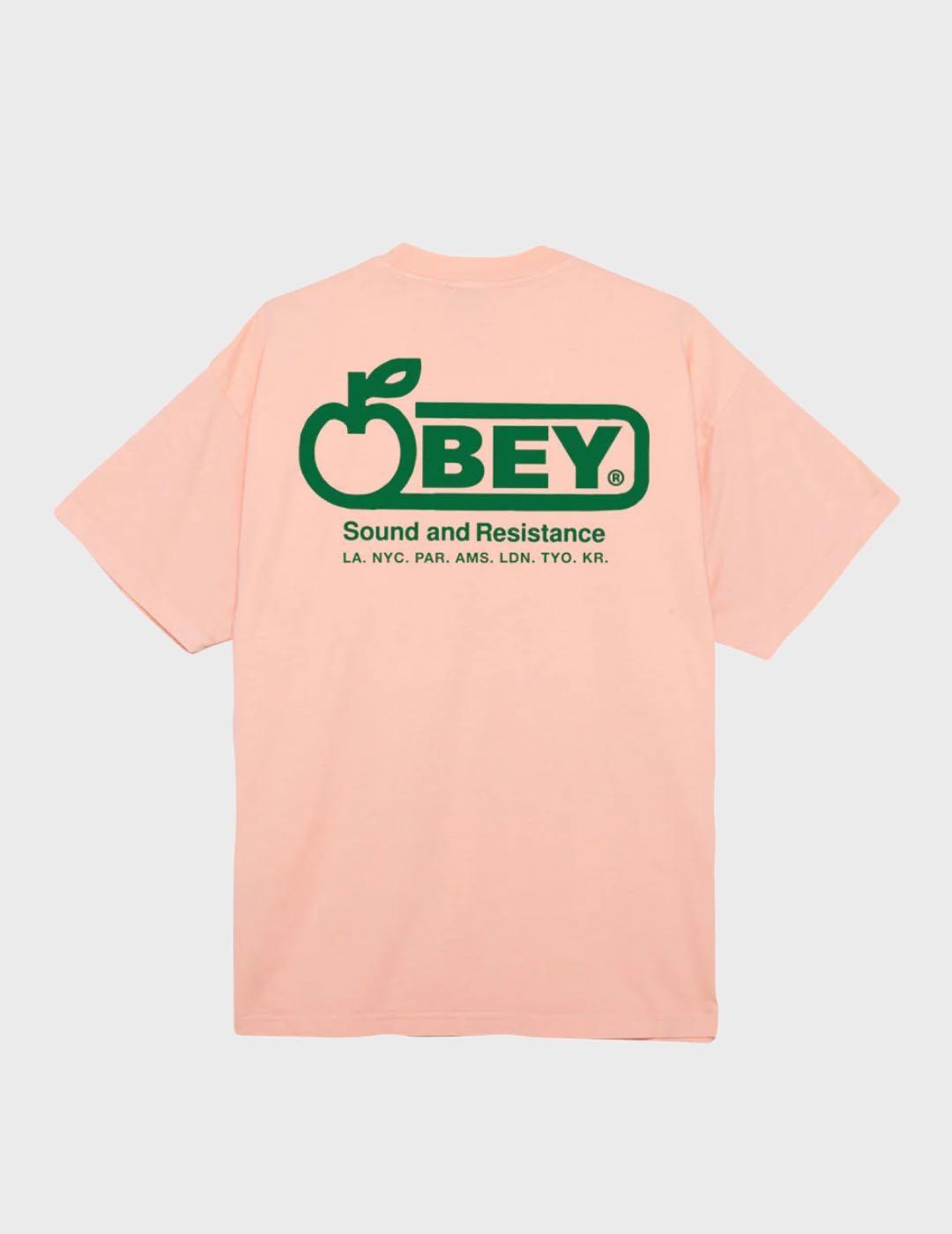 Camiseta Obey Sound & Resistance Peach Parfait