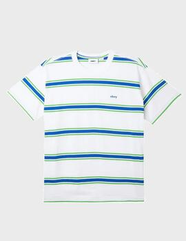 Camiseta Obey Twenty Stripe SS WhiteMulti