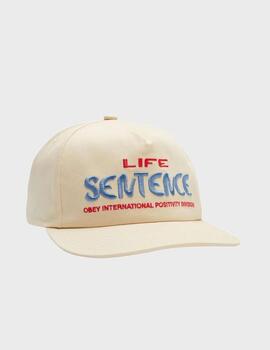 Gorra Obey Life Sentence 5 Panel Snapback Unbleached