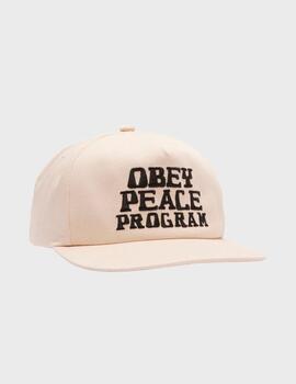 Gorra Obey Peace Program 5 Panel Snapback Unbleached