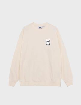 Sudadera Obey Eyes Icon 2 Crew Unbleached