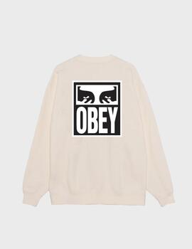 Sudadera Obey Eyes Icon 2 Crew Unbleached